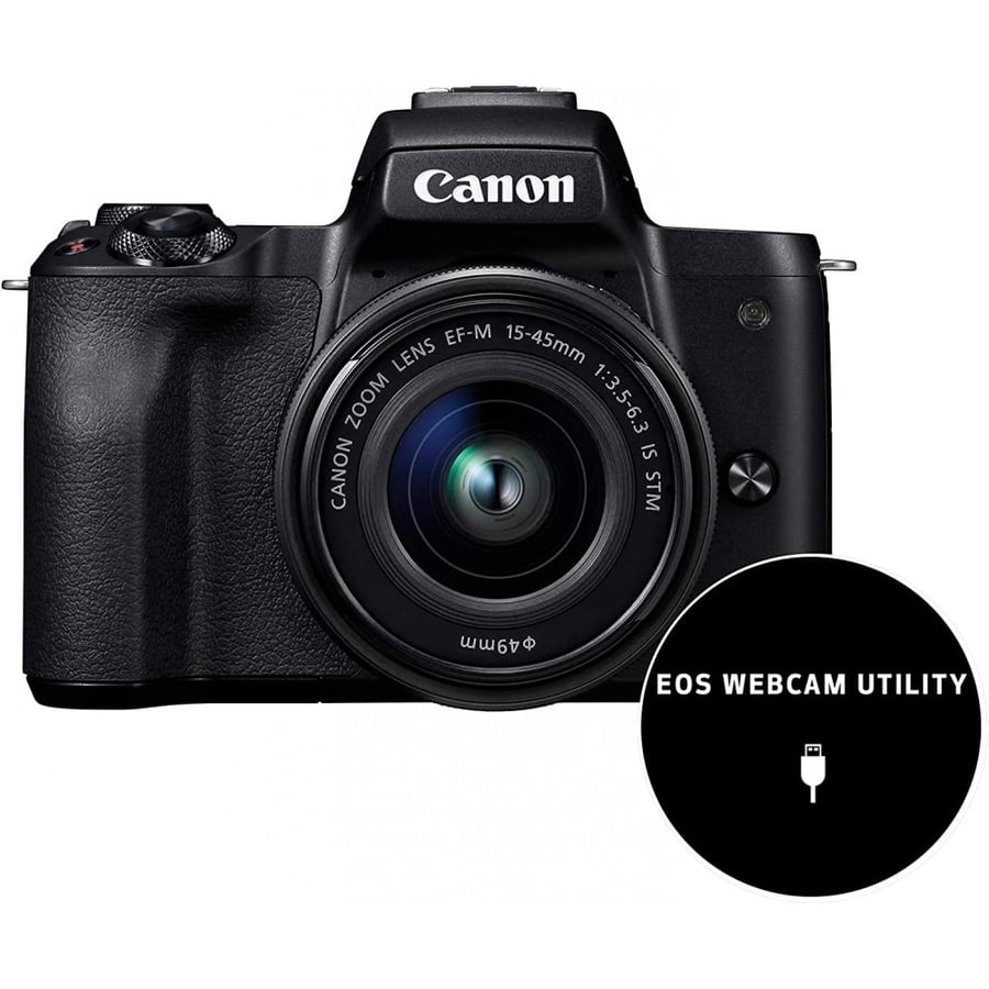Canon Eos M50 Mark II Mirrorless Vlogging Camera Kit With Ef-M 15-45mm Lens, Black
