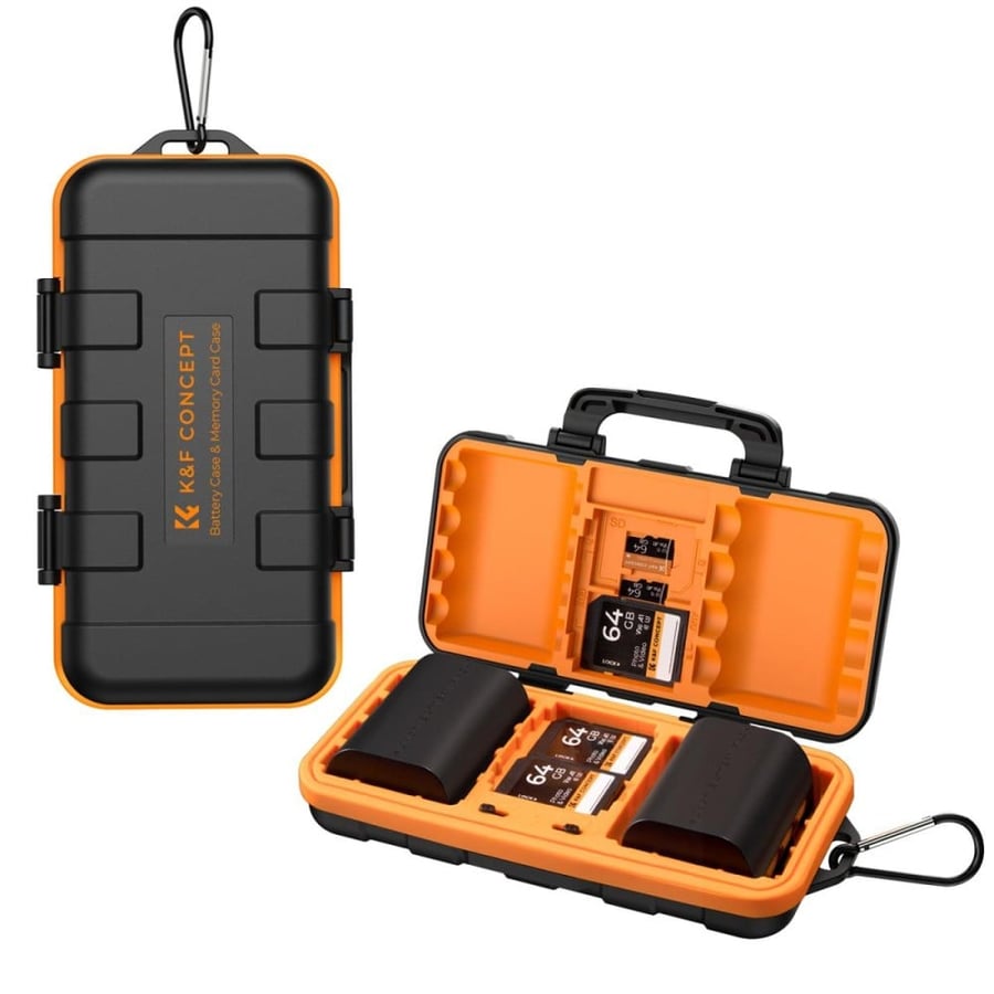 K&F Camera Battery Memory Card Case, professional waterproof and shockproof