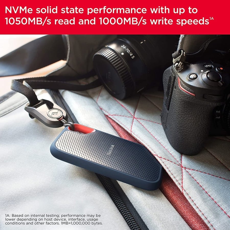SanDisk 500GB Extreme Portable SSD - Up to 1050MB/s