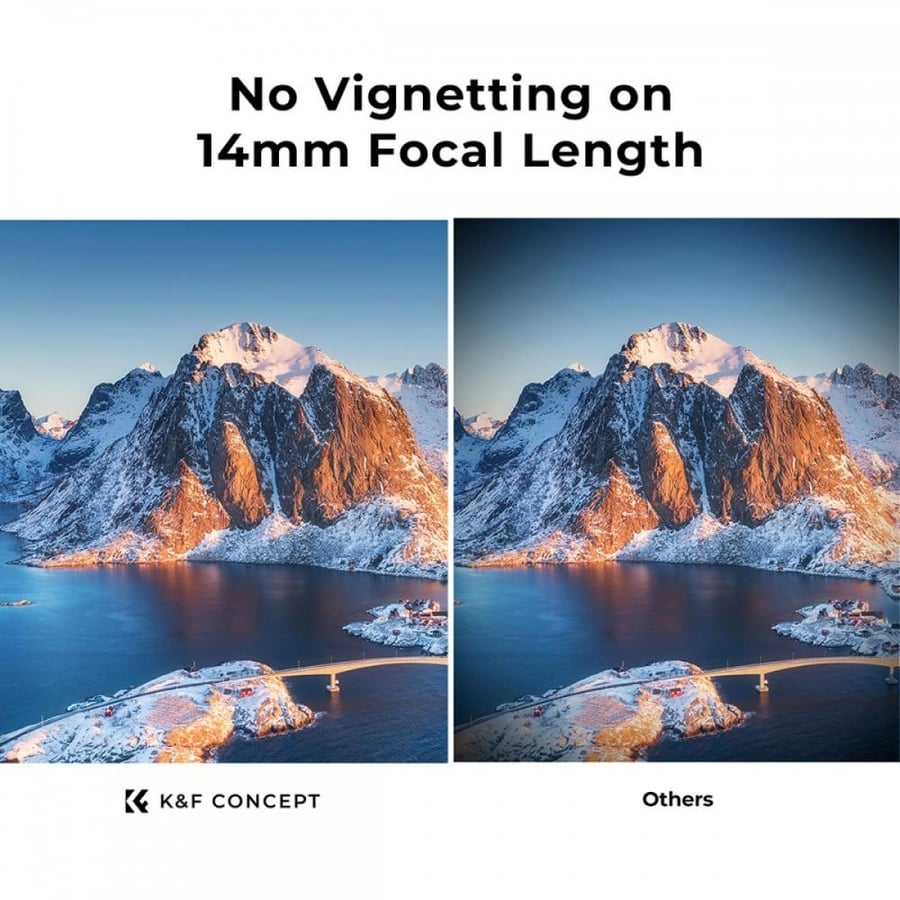 K&F Concept 55mm UV Lens Filter HD MCUV Ultraviolet 28 Multi-Coated Filters (Nano-x series Toughened Glass)