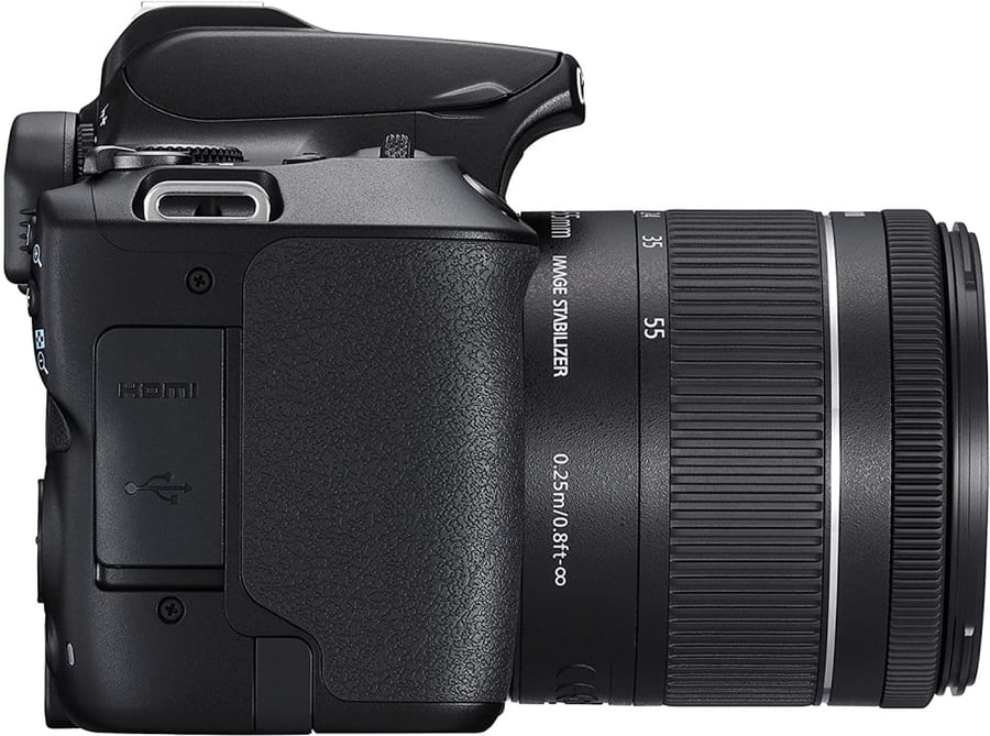 كاميرا كانون EOS 250D DSLR مع عدسة EF-S 18-55mm f/4-5.6 IS STM - أسود