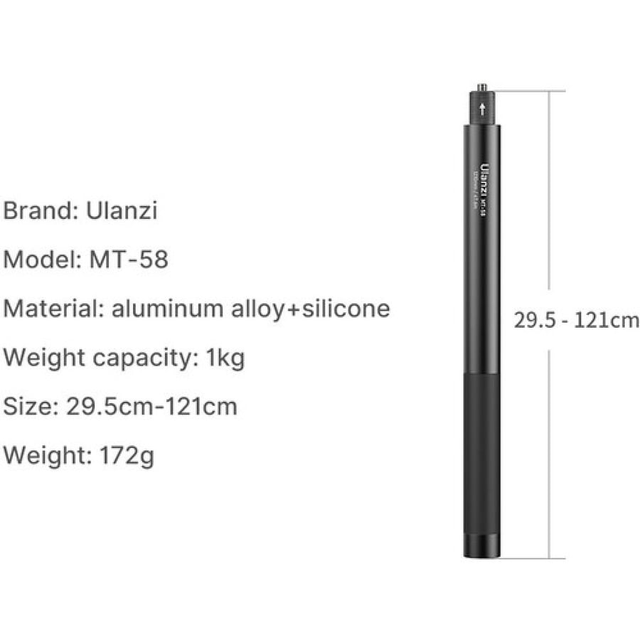 Ulanzi MT-58 Extendable Selfie Stick for Action Cameras (121cm)