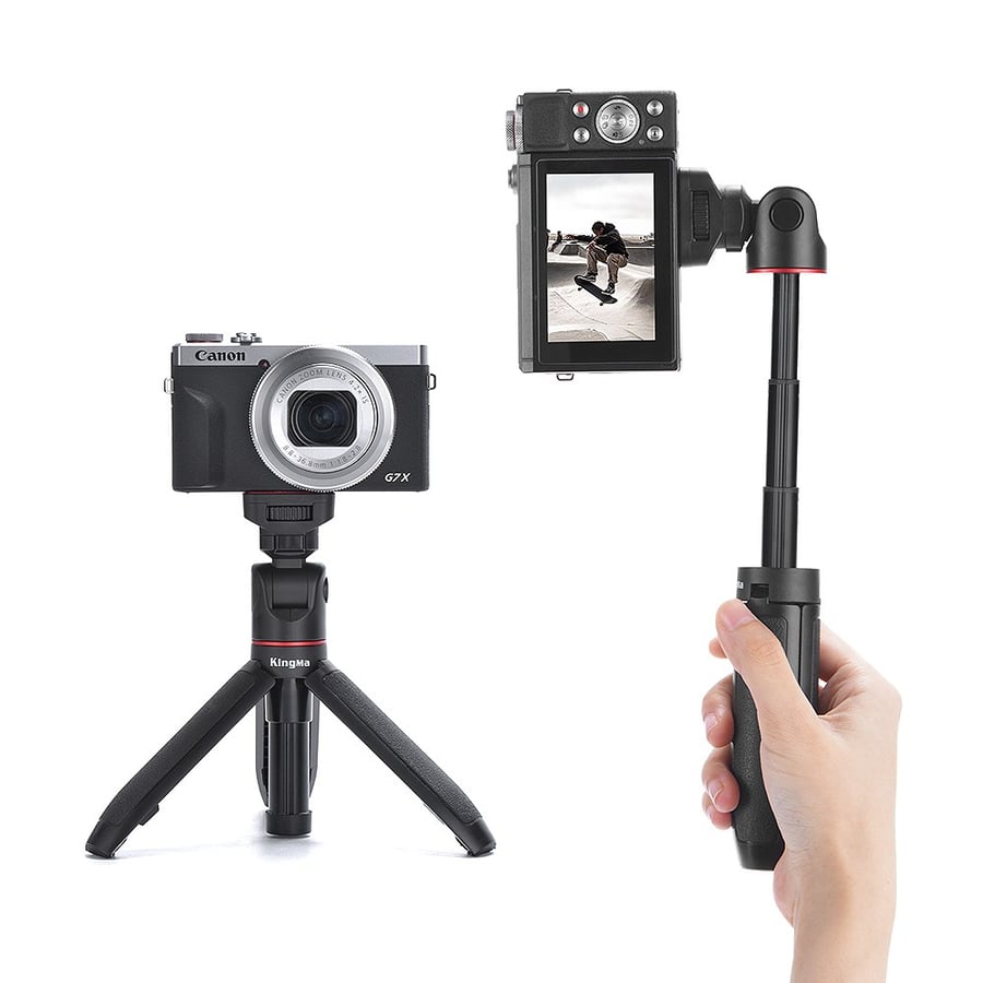 KingMa Extendable Selfie Stick Tripod Vlogging Handle Grip for Smartphone Camera Vlogging