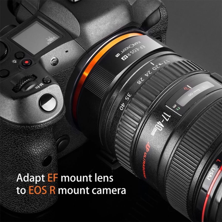 K&F Concept Canon EF/EF-S to EOS R Mount, Metal Autofocus Adapter
