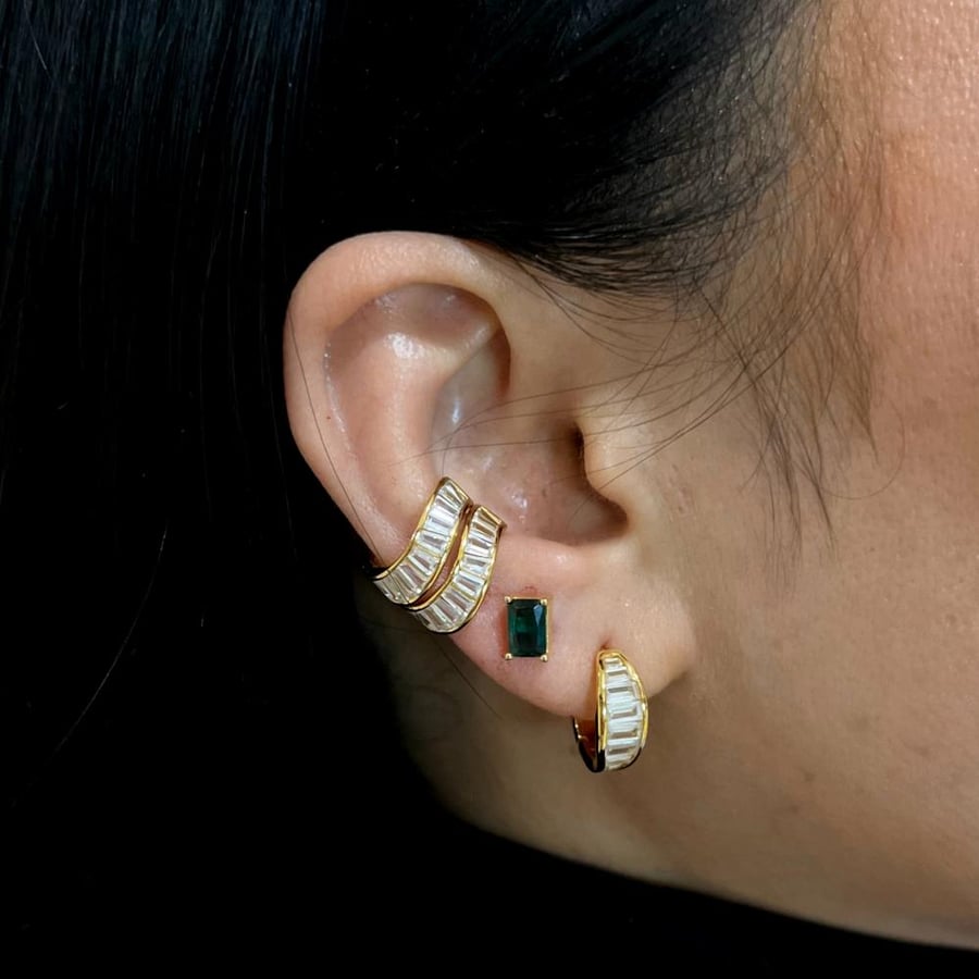 Lami Green Stud Earrings
