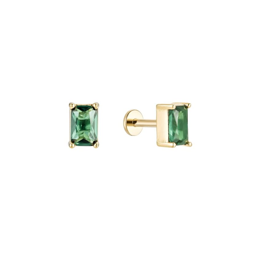 Lami Green Stud Earrings