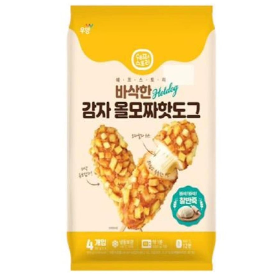 Corn dog with cheese filling and potato pieces 360g