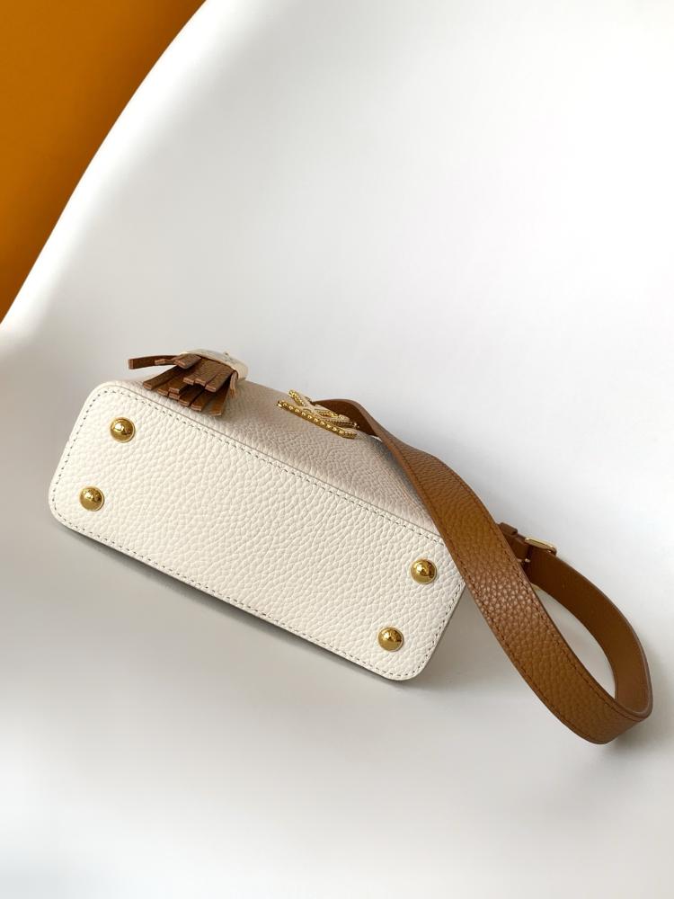 Louis Vuitton Capucines BB Braided Handle Leather Bag