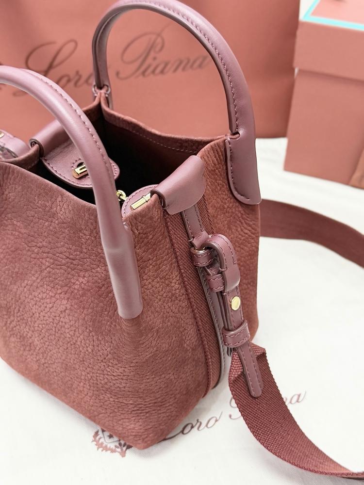 Loro Piana Micro Bale Bag in Textured Leather