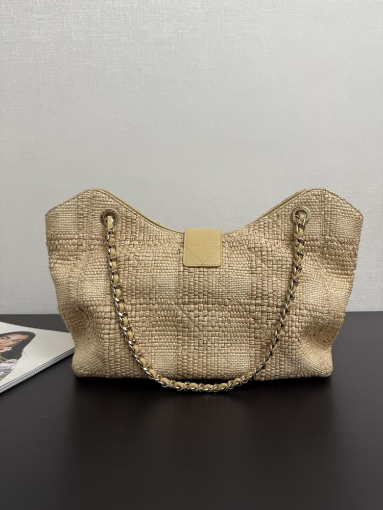 Chanel Woven Raffia Tote Bag