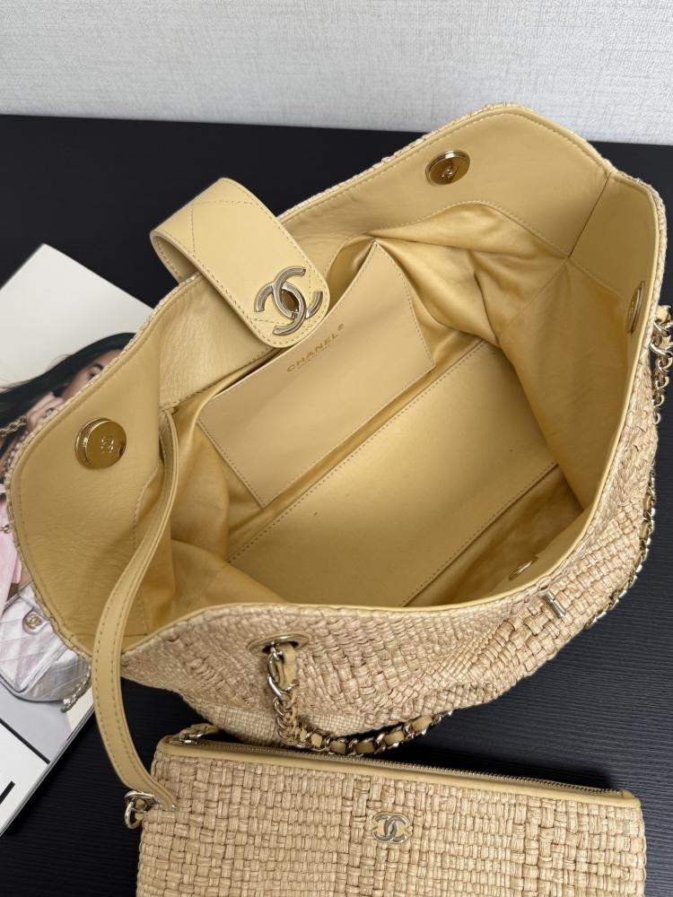 Chanel Woven Raffia Tote Bag