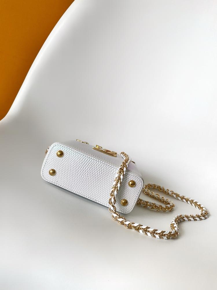 LV Capucines Mini White Bag