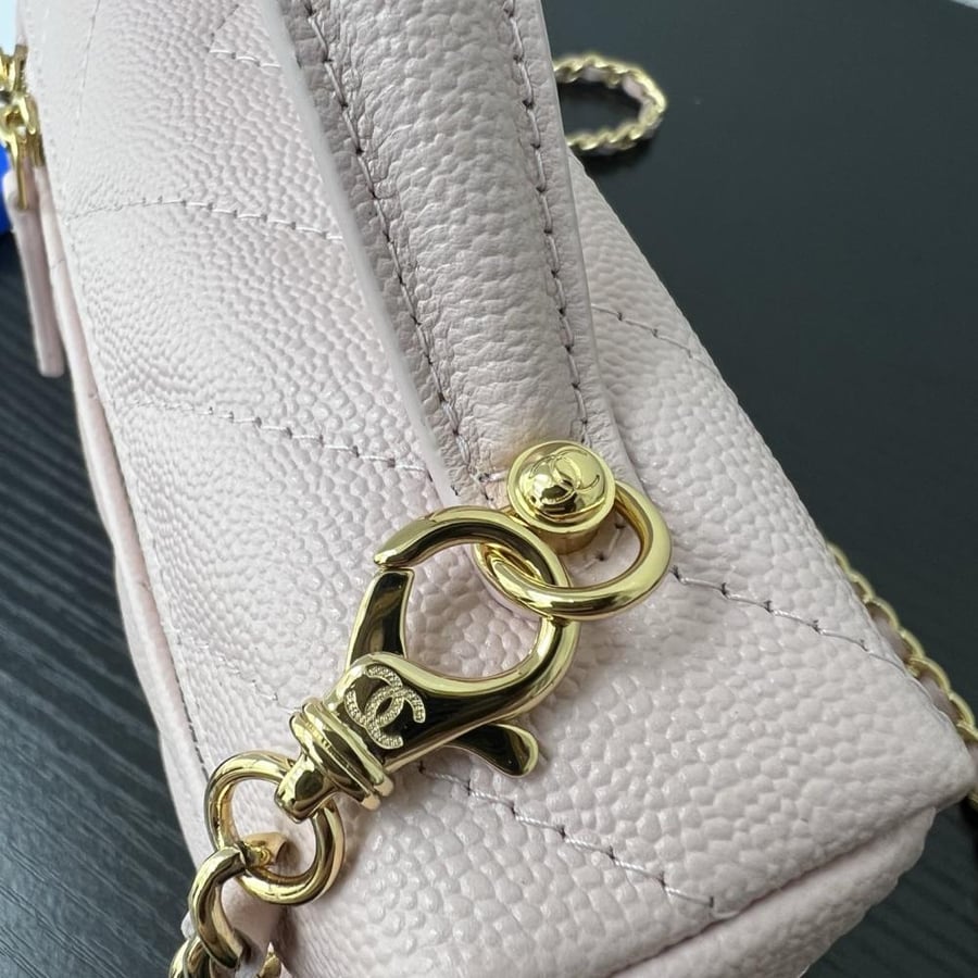 Chanel Quilted Grained Leather Vanity Case