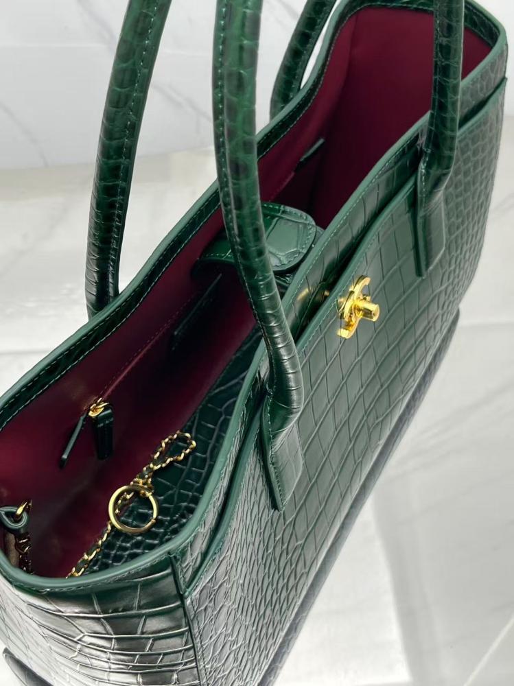 Chanel Croc-Embossed Leather Tote Bag