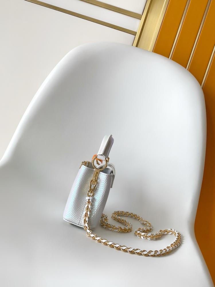LV Capucines Mini White Bag