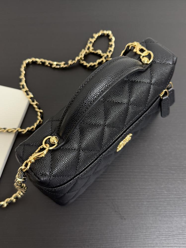 Chanel Quilted Grained Leather Vanity Case