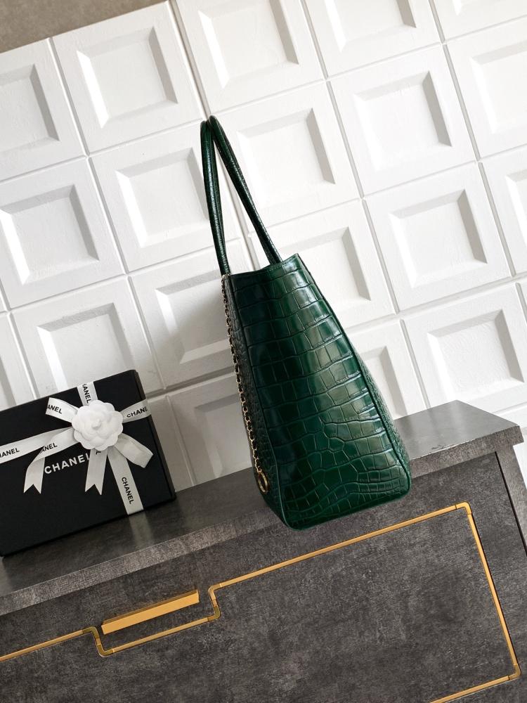 Chanel Large Croc-Embossed Tote Bag