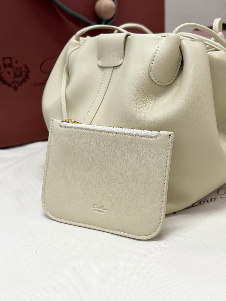 Loro Piana Bale Softy Drawstring Bucket Bag