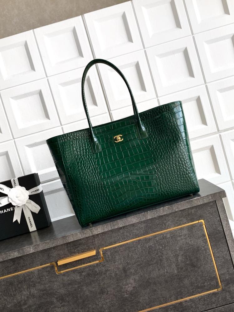 Chanel Large Croc-Embossed Tote Bag