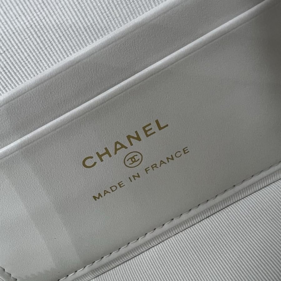 Chanel Quilted Grained Leather Vanity Case