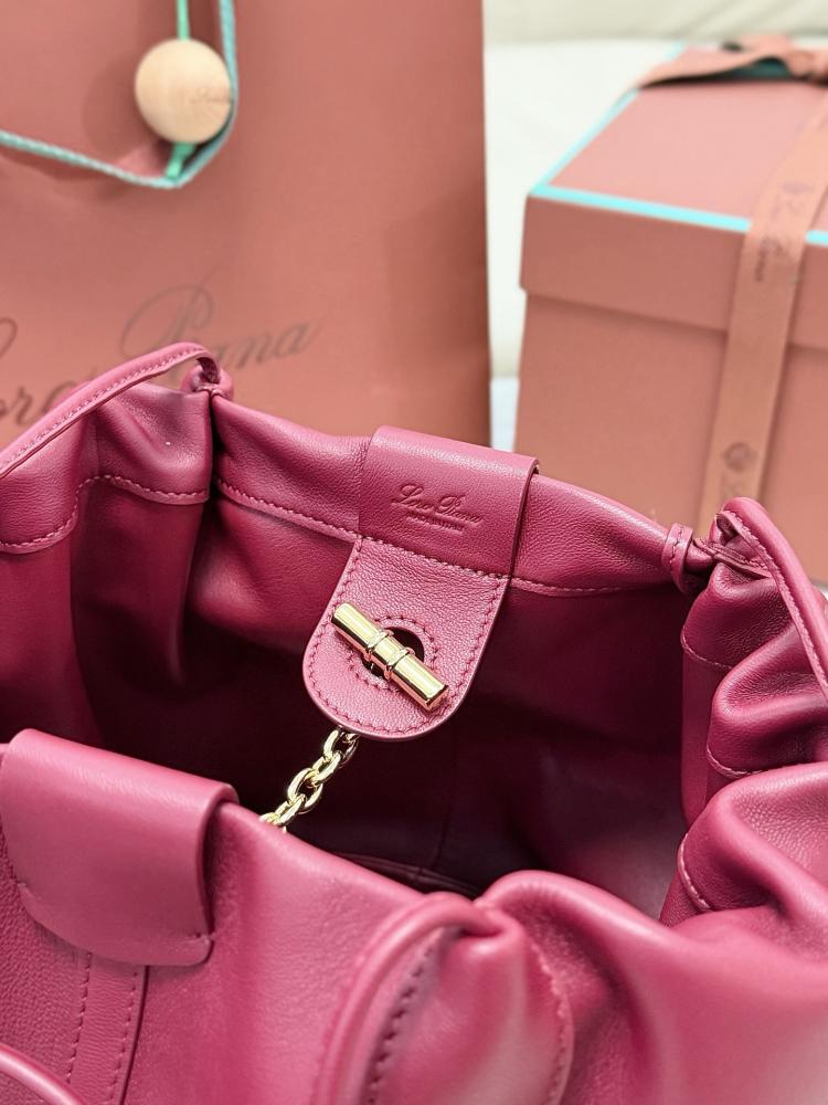 Loro Piana Bale Softy Drawstring Bucket Bag