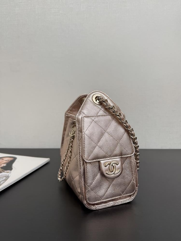 Chanel Quilted Drawstring Tote Bag