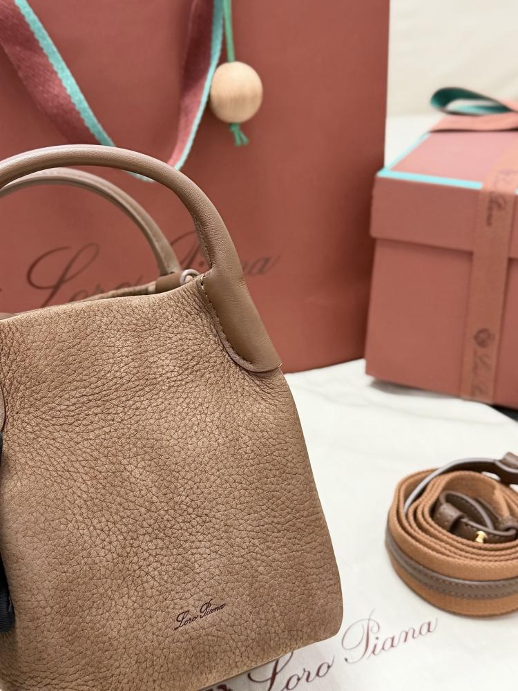 Loro Piana Micro Bale Bag in Textured Leather