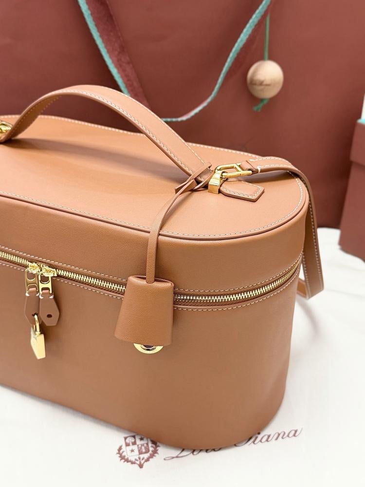 Loro Piana Large Vanity Case in Grained Leather