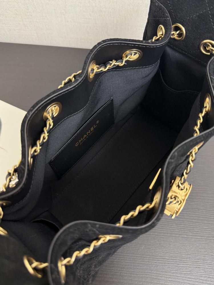 Chanel Quilted Drawstring Tote Bag