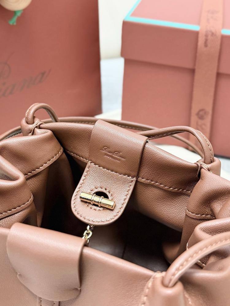 Loro Piana Bale Softy Drawstring Bucket Bag