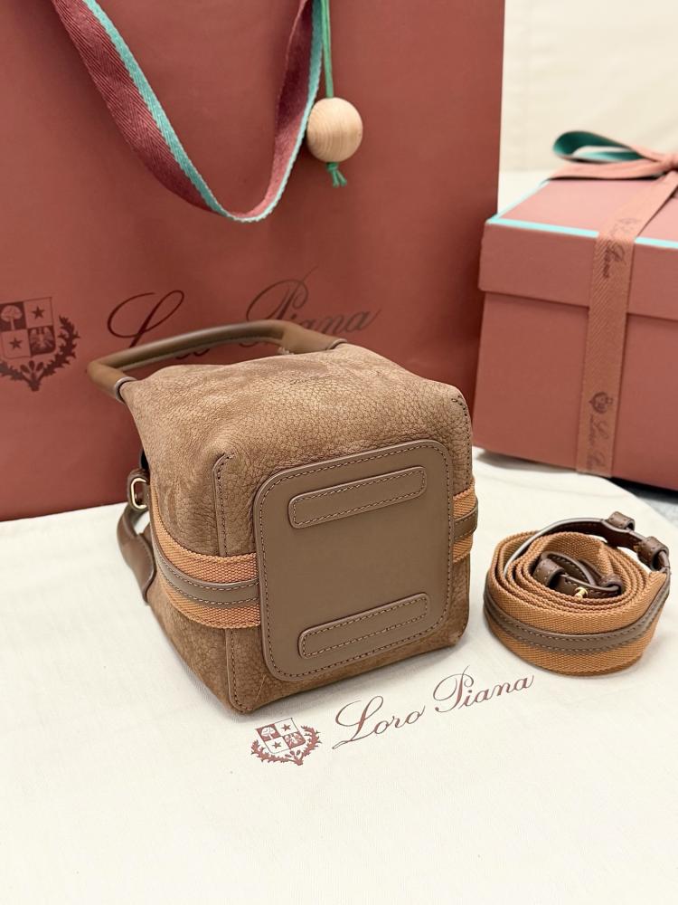 Loro Piana Micro Bale Bag in Textured Leather