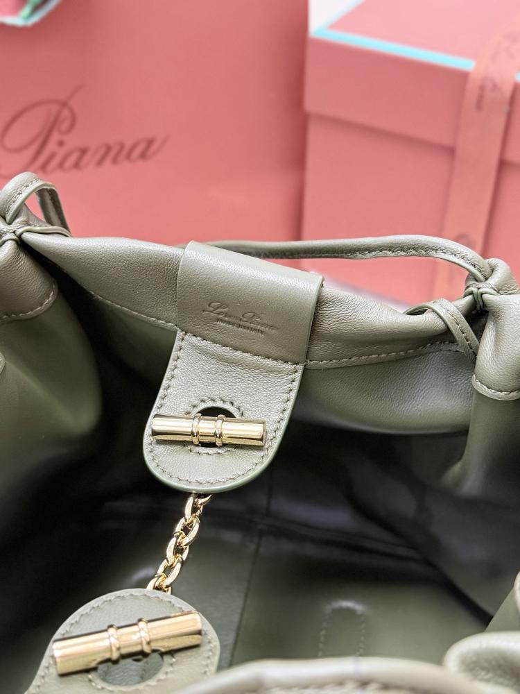 Loro Piana Bale Softy Drawstring Bucket Bag