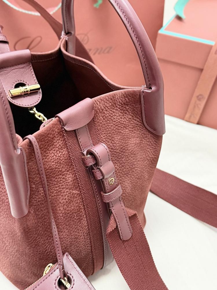 Loro Piana Small Bale Bag in Textured Leather