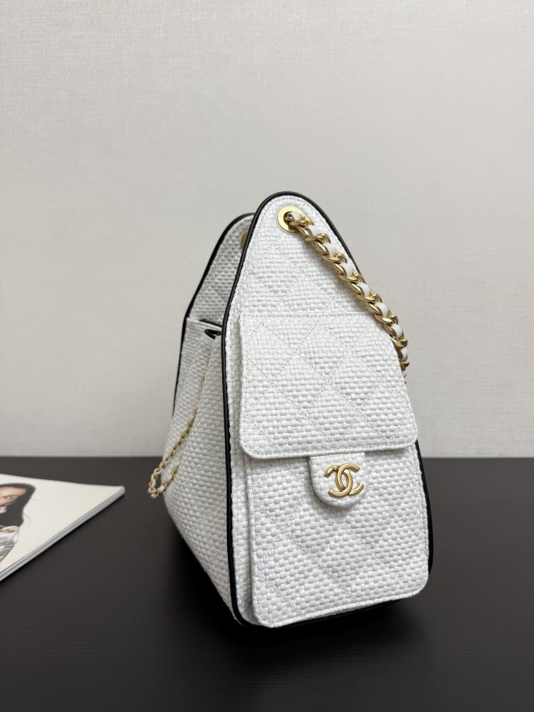 Chanel Quilted Drawstring Tote Bag