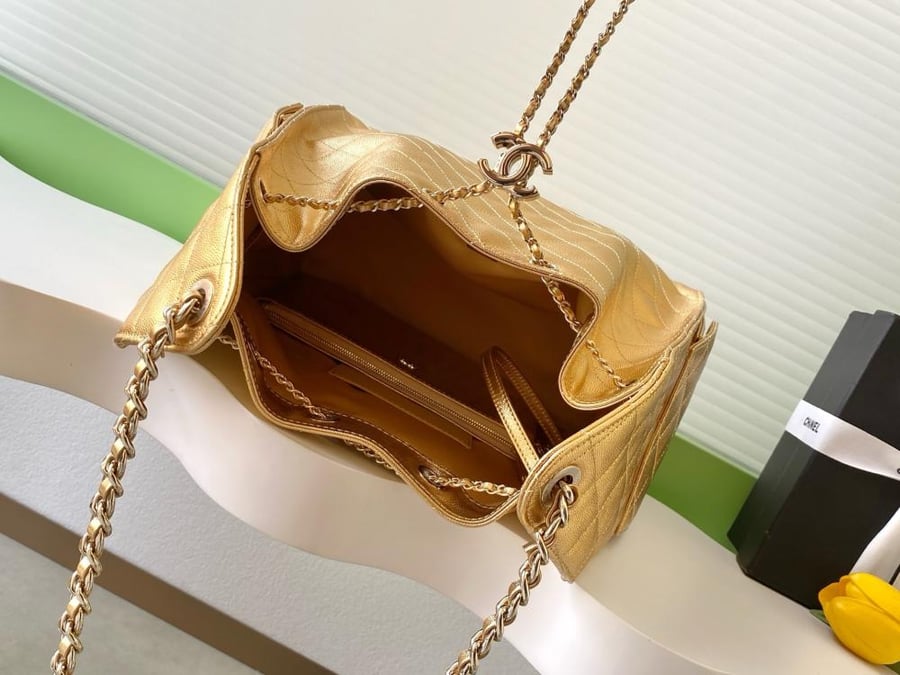 Chanel AS5293 Quilted Hobo Drawstring Bag
