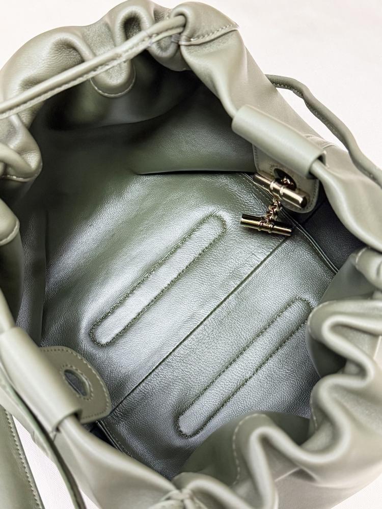 Loro Piana Bale Softy Drawstring Bucket Bag