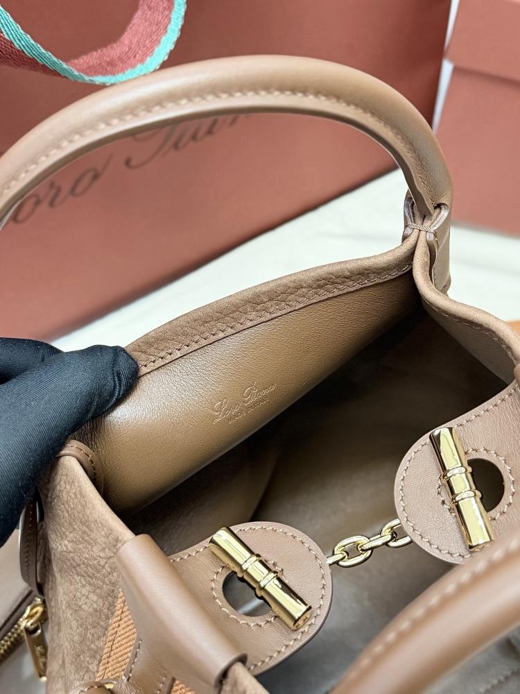 Loro Piana Small Bale Bag in Textured Leather