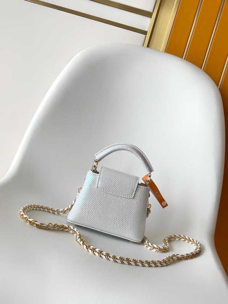 LV Capucines Mini White Bag
