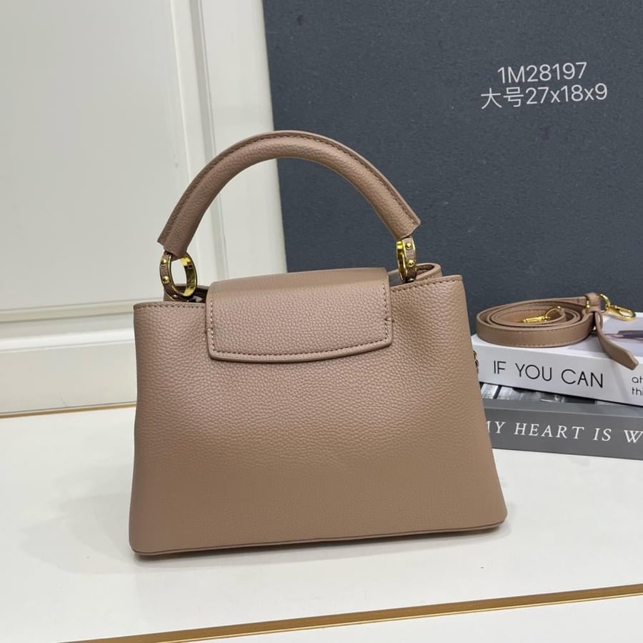 Louis Vuitton Capucines BB Leather Bag with Charms Chain