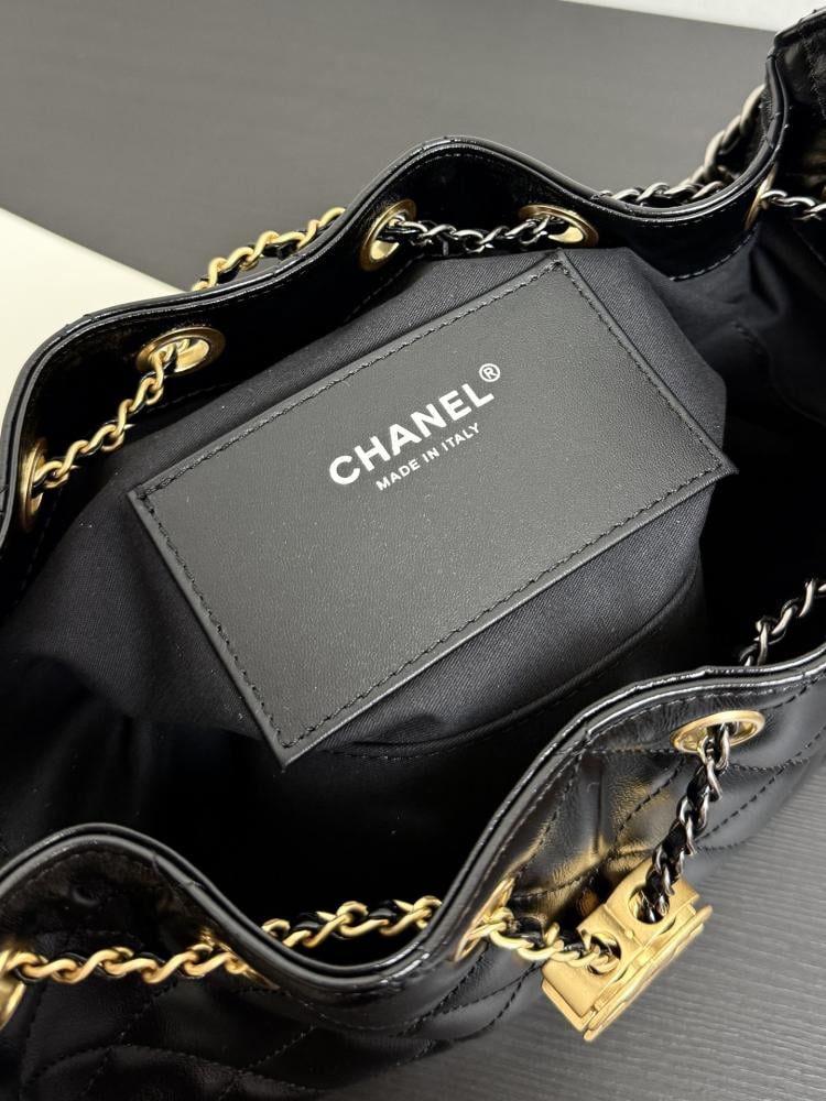 Chanel Quilted Drawstring Tote Bag