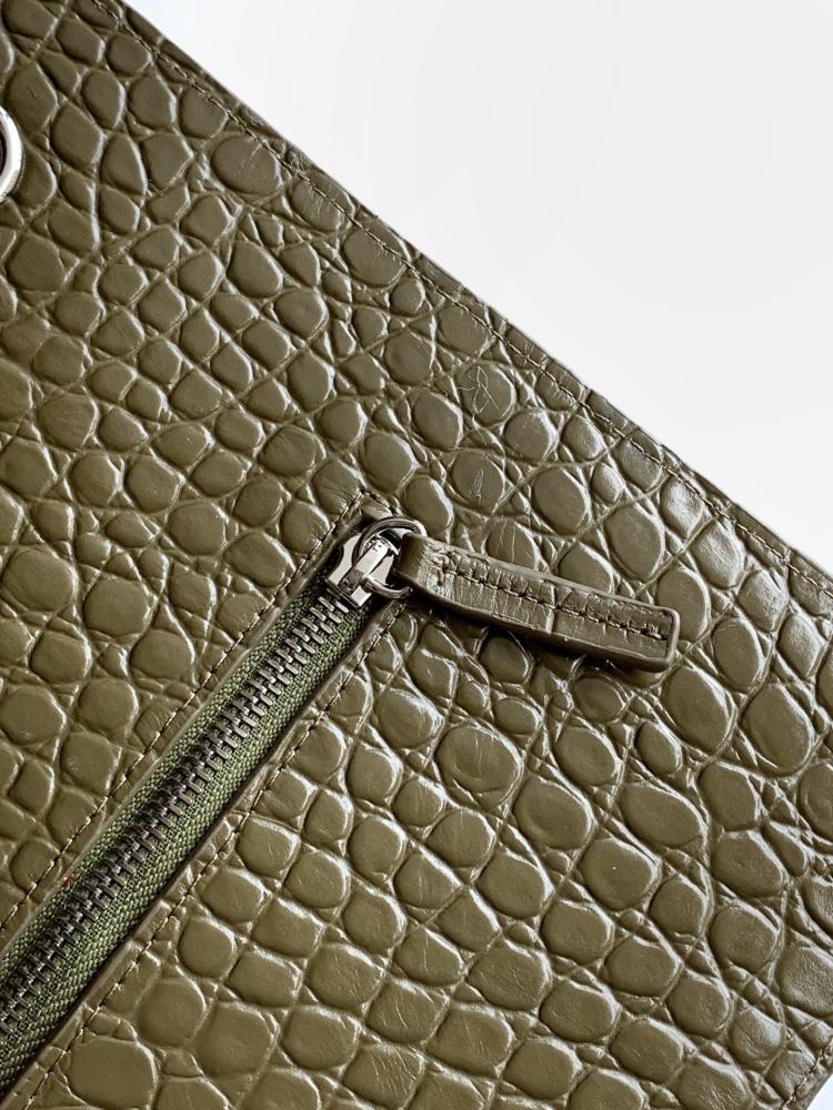 Chanel Croc-Embossed Leather Flap Bag