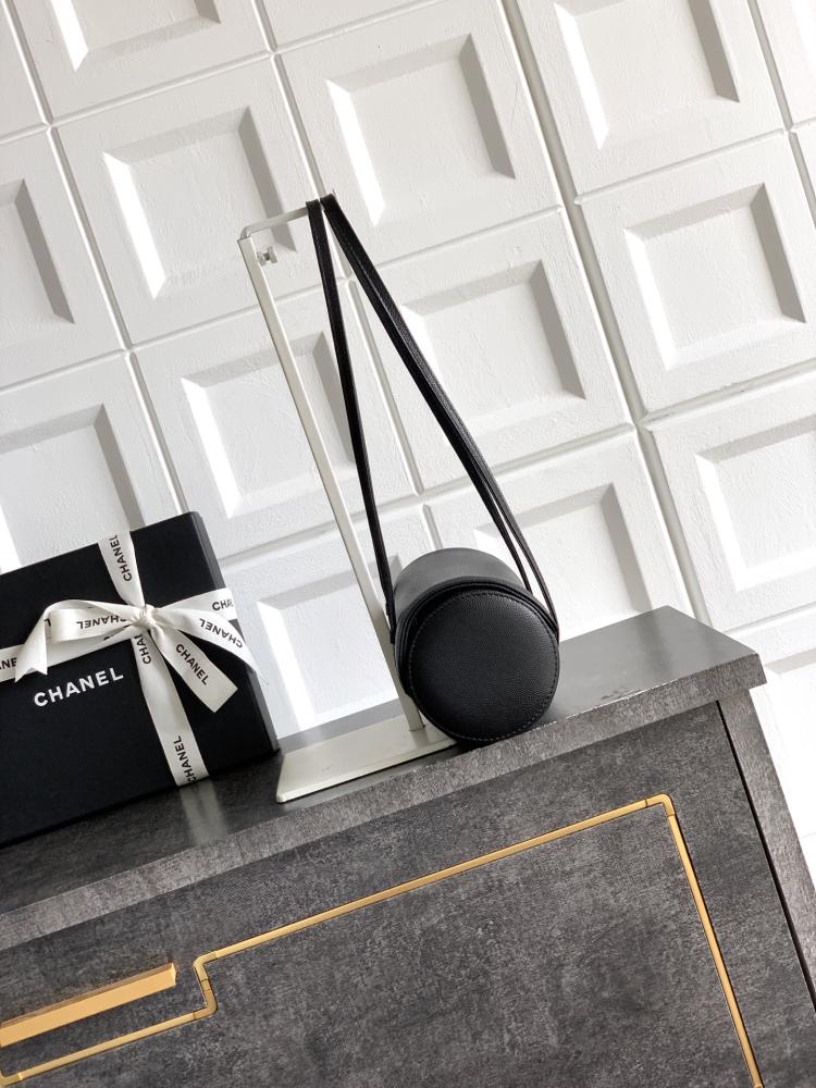 Chanel Grained Leather Cylindrical Bag