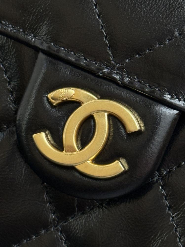 Chanel Quilted Drawstring Tote Bag