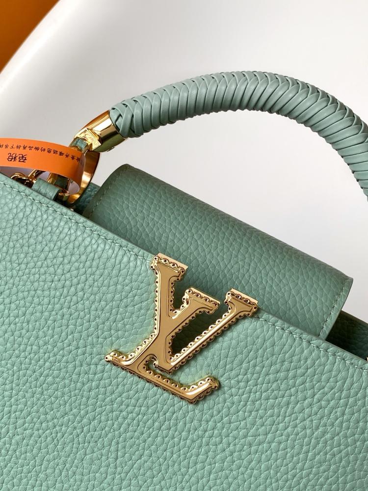 Louis Vuitton Capucines BB Braided Handle Leather Bag