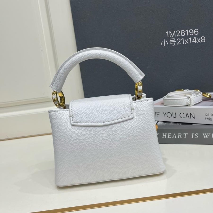 Louis Vuitton Capucines Mini Leather Bag with Charms Chain