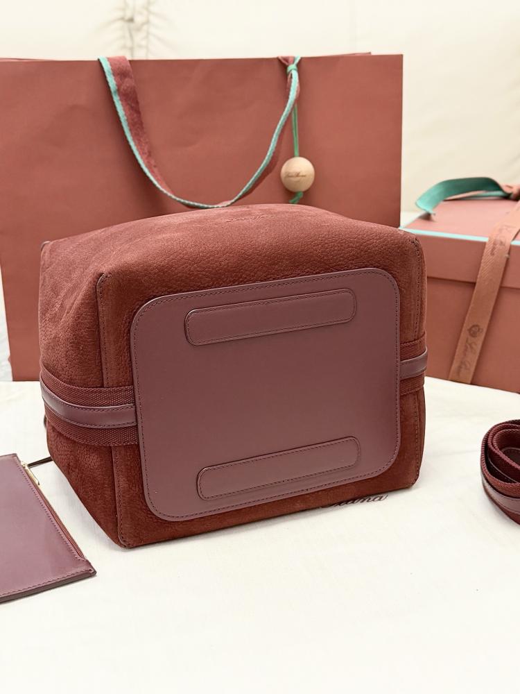 Loro Piana Large Bale Bag in Textured Leather