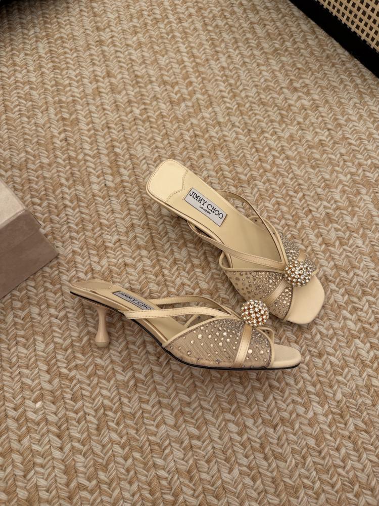 Jimmy Choo Crystal Sphere Open-Toe Mules 35-41