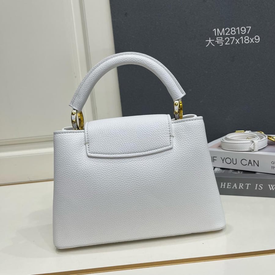 Louis Vuitton Capucines BB Leather Bag with Charms Chain