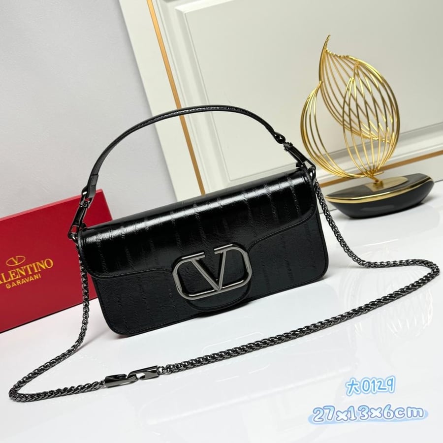 Valentino Garavani Loco Calfskin Leather Bag