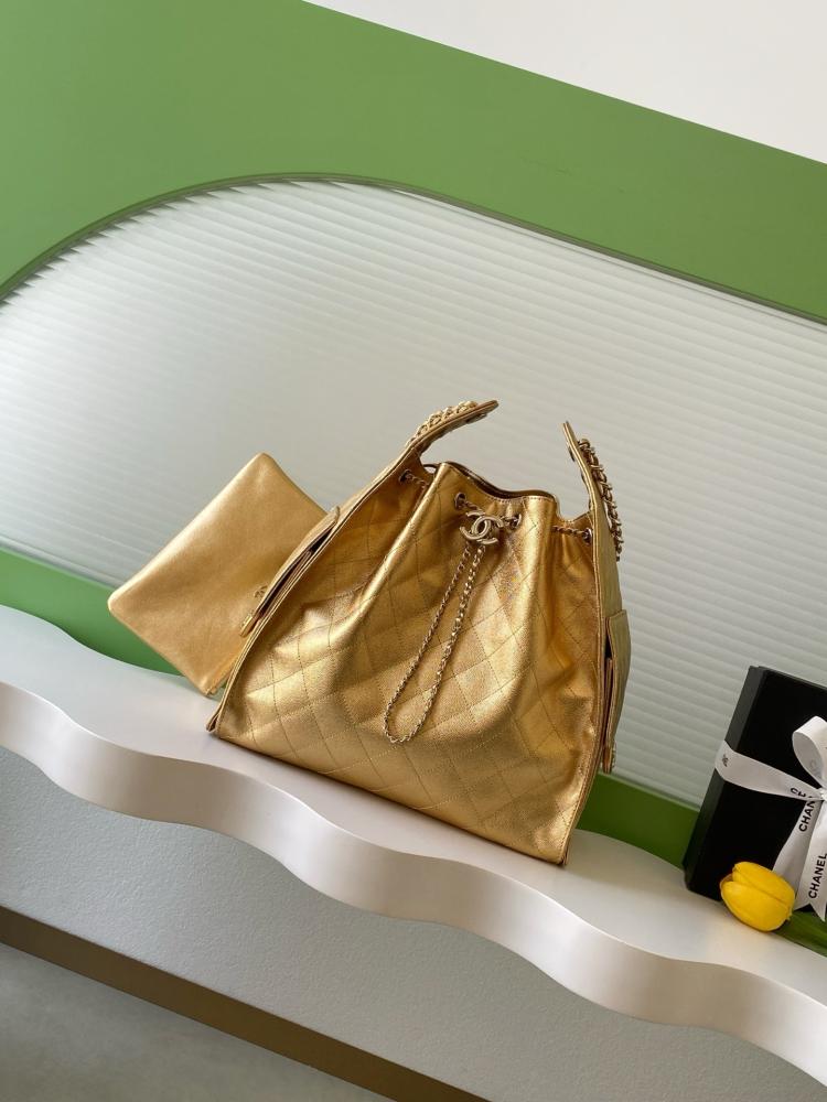 Chanel AS5293 Quilted Hobo Drawstring Bag